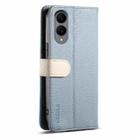 For Samsung Galaxy S25 Edge 5G ESEBLE E11 Colorful Litchi Pattern Zipper Wallet Leather Phone Case(Sky Blue) - 3