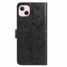 For iPhone 13 mini Butterfly Flutter Pattern Embossed Leather Phone Case(Black) - 3