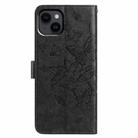 For iPhone 14 Plus Butterfly Flutter Pattern Embossed Leather Phone Case(Black) - 3