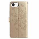 For iPhone 16e Butterfly Flutter Pattern Embossed Leather Phone Case(Gold) - 3