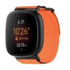 For Fitbit Versa 4 / 3 / Sense 2 / 1 xDfind Quick Release Nylon Hook And Loop Fastener Buckle Watch Band(Orange) - 1