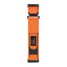 For Fitbit Versa 4 / 3 / Sense 2 / 1 xDfind Quick Release Nylon Hook And Loop Fastener Buckle Watch Band(Orange) - 2