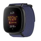 For Fitbit Versa 4 / 3 / Sense 2 / 1 xDfind Quick Release Nylon Hook And Loop Fastener Buckle Watch Band(Blue) - 1