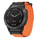 For Garmin Fenix 8/7S/6S/5S 20mm xDfind Quick Release Nylon Hook And Loop Fastener Buckle Watch Band(Orange) - 1