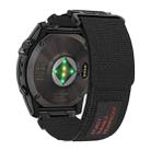For Garmin Fenix 8/7X/6X/5X 26mm xDfind Quick Release Nylon Hook And Loop Fastener Buckle Watch Band(Black) - 2