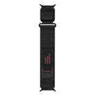 For Samsung Galaxy Watch Ultra 47mm xDfind Quick Release Nylon Hook And Loop Fastener Buckle Watch Band(Black) - 3