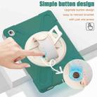 For Samsung Galaxy Tab S10 FE+ Rotatable Kickstand Grip Heavy Duty Hard Rugged Tablet Case(Emerald Green) - 6