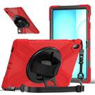 For Samsung Galaxy Tab S10 FE+ Rotatable Kickstand Grip Heavy Duty Hard Rugged Tablet Case(Red) - 2