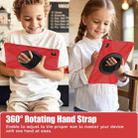 For Samsung Galaxy Tab S10 FE+ Rotatable Kickstand Grip Heavy Duty Hard Rugged Tablet Case(Red) - 3