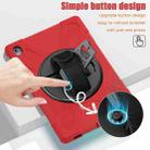 For Samsung Galaxy Tab S10 FE+ Rotatable Kickstand Grip Heavy Duty Hard Rugged Tablet Case(Red) - 6