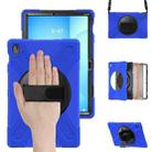 For Samsung Galaxy Tab S10 FE+ Rotatable Kickstand Grip Heavy Duty Hard Rugged Tablet Case(Blue) - 1