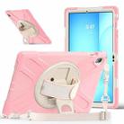 For Samsung Galaxy Tab S10 FE+ Rotatable Kickstand Grip Heavy Duty Hard Rugged Tablet Case(Cherry Pink) - 2