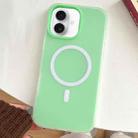For iPhone 16 Skin Feel MagSafe Magnetic PC Hybrid TPU Phone Case(Green) - 1