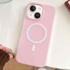 For iPhone 14 Skin Feel MagSafe Magnetic PC Hybrid TPU Phone Case(Light Pink) - 1