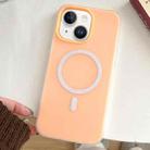 For iPhone 14 Skin Feel MagSafe Magnetic PC Hybrid TPU Phone Case(Orange) - 1