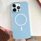 For iPhone 12 Pro Max Skin Feel MagSafe Magnetic PC Hybrid TPU Phone Case(Blue) - 1