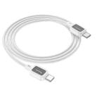 hoco X108 Benefit 1m 60W Silicone 3A Fast Charging Data Cable, Interface:Type-C to Type-C(White) - 2