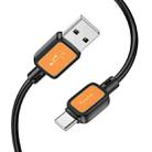 hoco X108 Benefit 1m 60W Silicone 3A Fast Charging Data Cable, Interface:USB to Type-C(Black) - 2
