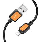 hoco X108 Benefit 1m Silicone Fast Charging Data Cable, Interface:USB to 8 Pin(Black) - 2