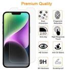 For iPhone 14 10pcs xDfind 0.26mm 9H 2.5D Middle Aluminum Tempered Glass Film - 3
