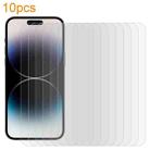 For iPhone 14 Pro Max 10pcs xDfind 0.26mm 9H 2.5D Middle Aluminum Tempered Glass Film - 1