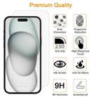For iPhone 15 / 15 Pro 10pcs xDfind 0.26mm 9H 2.5D Middle Aluminum Tempered Glass Film - 3