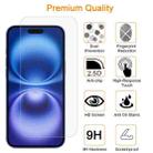 For iPhone 16 Plus 10pcs xDfind 0.26mm 9H 2.5D Middle Aluminum Tempered Glass Film - 3