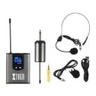 XTUGA  A1 UHF Wireless Headset Lavalier Microphone System with Bodypack Transmitter(Black) - 2
