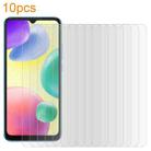 For Redmi 10A / 9A / 9A Sport 10pcs xDfind 0.26mm 9H 2.5D Middle Aluminum Tempered Glass Film - 1