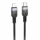 hoco X109 Energy 2m 60W Silicone Fast Charging Data Cable, Interface:PD to 8 Pin(Black) - 1
