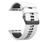 For Apple Watch 46mm / 49mm / 45mm / 44mm Diamond Texture Two Color Silicone Watch Band(White Black) - 2