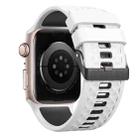 For Apple Watch 46mm / 49mm / 45mm / 44mm Diamond Texture Two Color Silicone Watch Band(White Black) - 3