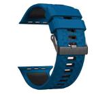 For Apple Watch 46mm / 49mm / 45mm / 44mm Diamond Texture Two Color Silicone Watch Band(Royal Blue Black) - 2