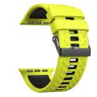 For Apple Watch 46mm / 49mm / 45mm / 44mm Diamond Texture Two Color Silicone Watch Band(Green Black) - 2