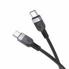 hoco X109 Energy 3m 60W Silicone Fast Charging Data Cable, Interface:Type-C to Type-C(Black) - 2