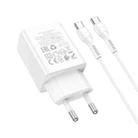hoco N68 PD20W Type-C Single Port Charger with 1m 60W Type-C to Type-C Data Cable, Specification:EU Plug(White) - 3