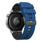 22mm Angular Two Color Silicone Watch Band(Royal Blue Black) - 3