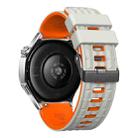 22mm Angular Two Color Silicone Watch Band(Sand Orange) - 3