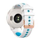 20mm Fish Scale Texture Two Color Silicone Watch Band(White Blue) - 3