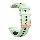 20mm Fish Scale Texture Two Color Silicone Watch Band(Mint Black) - 2
