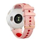 20mm Fish Scale Texture Two Color Silicone Watch Band(Pink Red) - 3