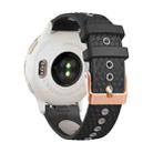 20mm Fish Scale Texture Two Color Silicone Watch Band(Black Grey) - 3