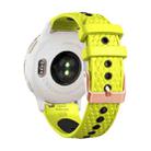 20mm Fish Scale Texture Two Color Silicone Watch Band(Lime Black) - 3