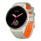 20mm Fish Scale Texture Two Color Silicone Watch Band(Sand Orange) - 1