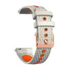20mm Fish Scale Texture Two Color Silicone Watch Band(Sand Orange) - 2