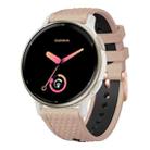 20mm Fish Scale Texture Two Color Silicone Watch Band(Apricot Black) - 1