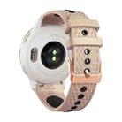 20mm Fish Scale Texture Two Color Silicone Watch Band(Apricot Black) - 3