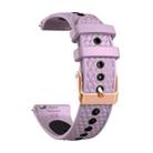 20mm Fish Scale Texture Two Color Silicone Watch Band(Purple Black) - 2