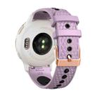 20mm Fish Scale Texture Two Color Silicone Watch Band(Purple Black) - 3