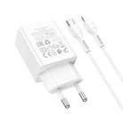 hoco N68 PD20W Type-C Single Port Charger with 1m Type-C to 8 Pin Data Cable, Specification:EU Plug(White) - 3